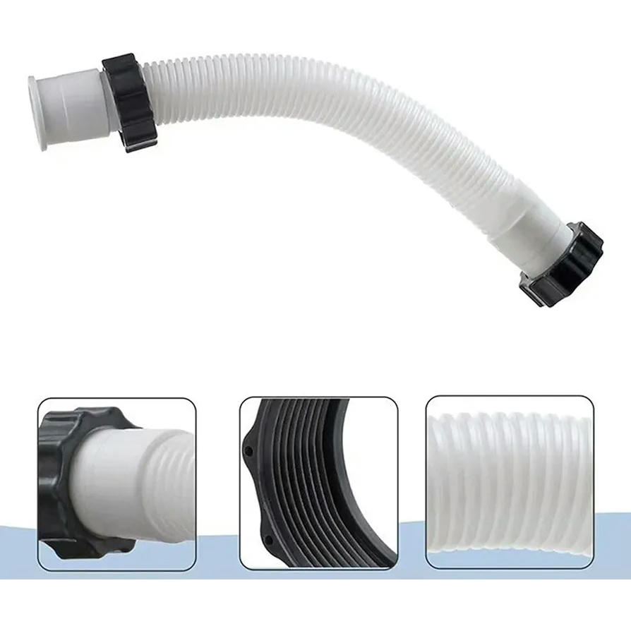 Manguera de conexión para bombas de piscina, 40 cm de diámetro, polietileno reforzado, resistente para uso exterior