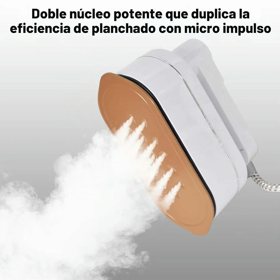 Plancha de Vapor Portátil 1200W Blanca con Mango Giratorio para Hogar y Viajes