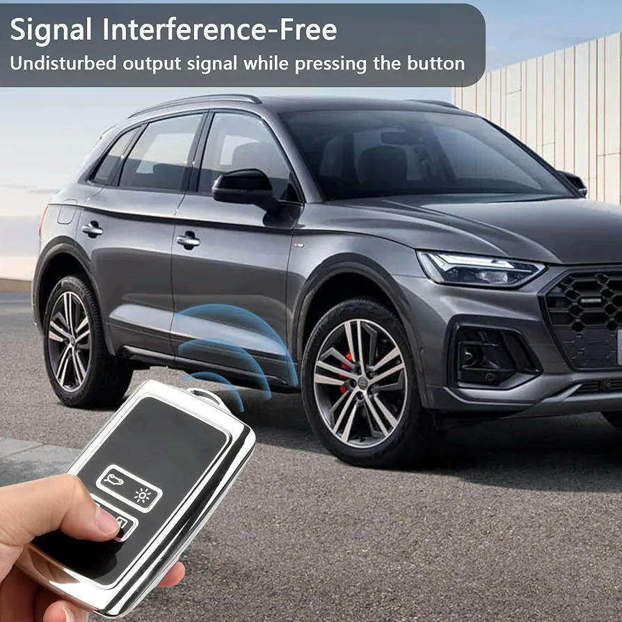 Funda de Llave para Coche Renault, Carcasa de Control Remoto con 4 Botones, Funda de TPU y Llavero de Cuero para Protección de Llave de Automóvil