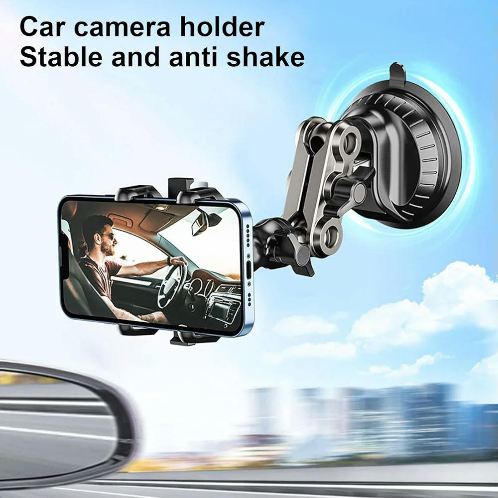 Soporte Móvil para Coche de Ventosa Ultra Fuerte, Compatible con Smartphones de 4.0 a 7 Pulgadas, Articulación Rotativa 360 Grados