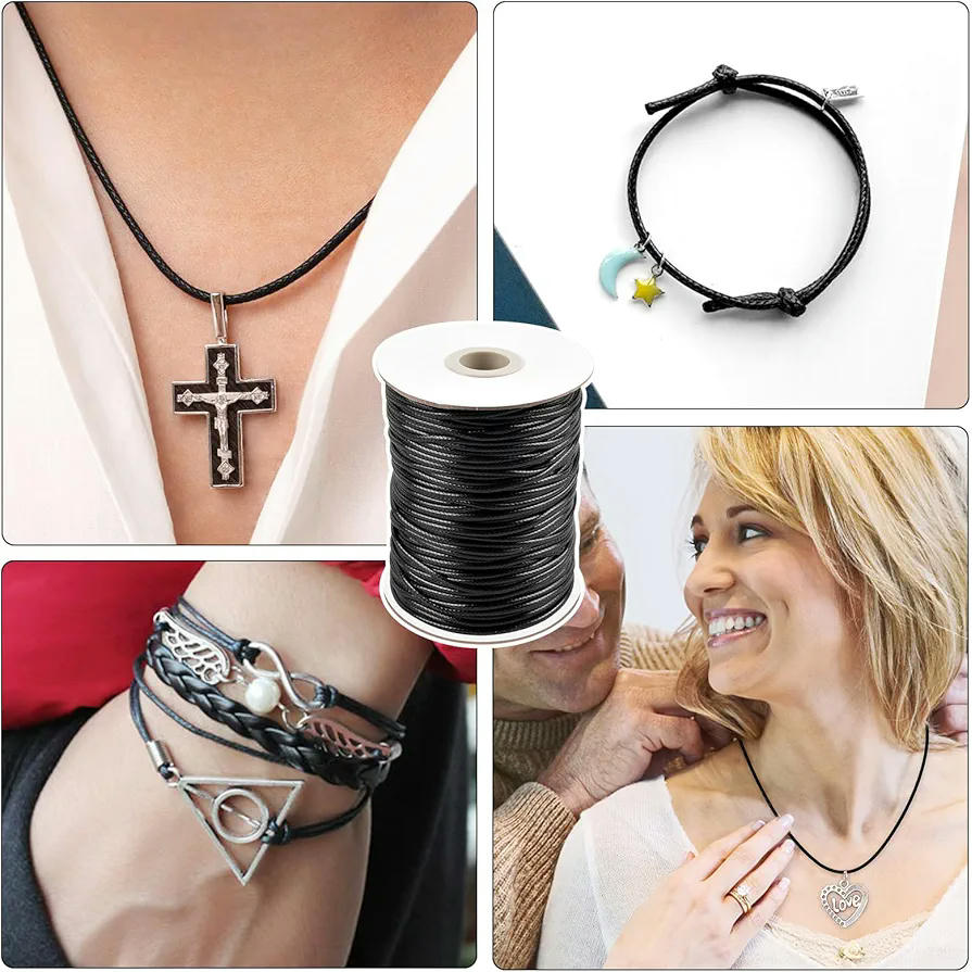 160m Cuerda Elástica 1mm para Manualidades y Joyería en Color Marrón