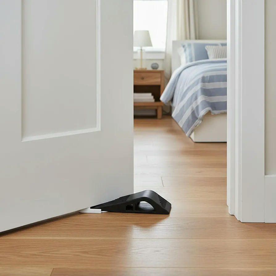 Tope Puerta Cuña Goma, 4 Piezas Retenedor Antideslizante para Todo Tipo de Suelos Interiores y Exteriores