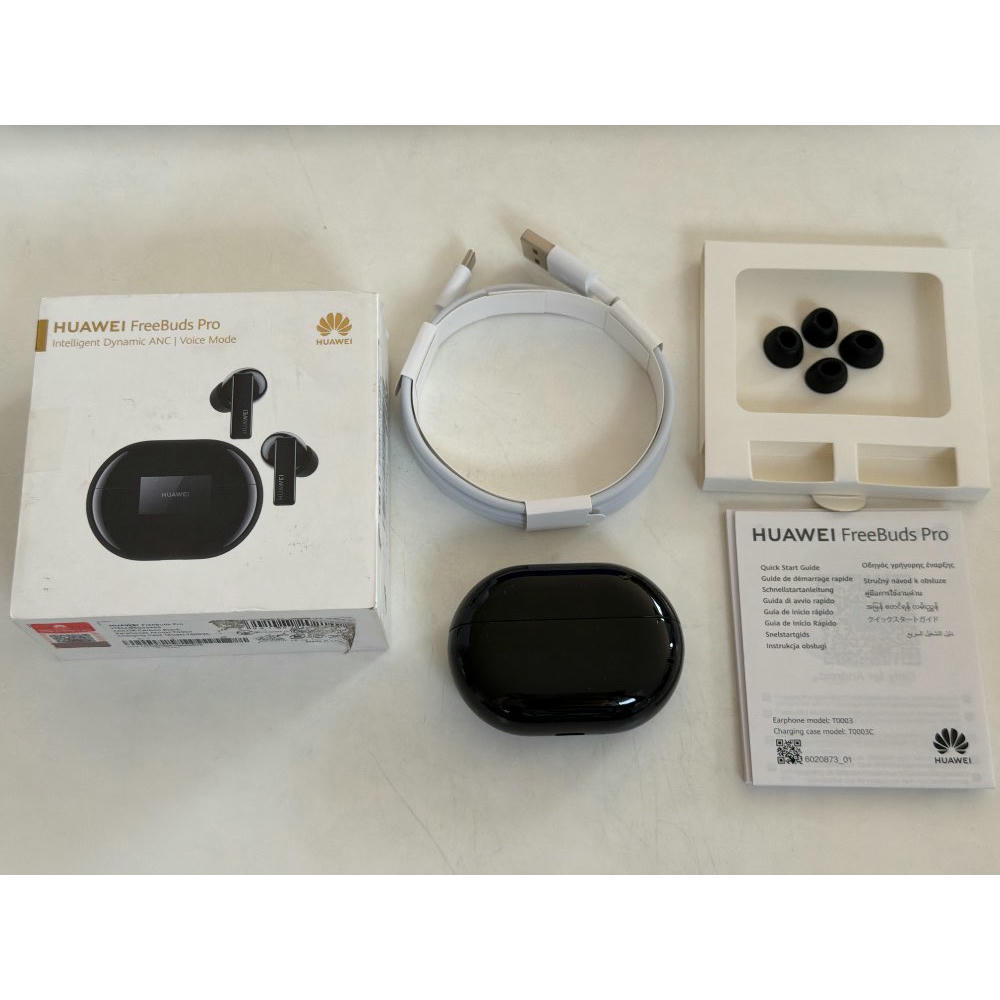 HUAWEI FreeBuds Pro Negro - Auriculares inalámbricos Bluetooth con cancelación Inteligente de Ruido, Sistema de 3 micrófonos, Carga inalámbrica rápida, Negro