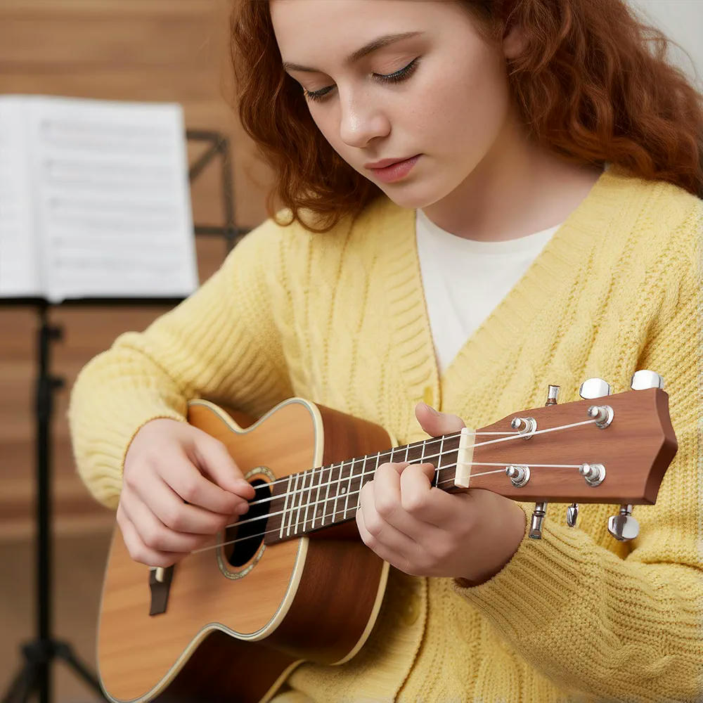 Juego de 12 cuerdas de guitarra acústica de acero con bobinado de cobre, sonido claro y duradero