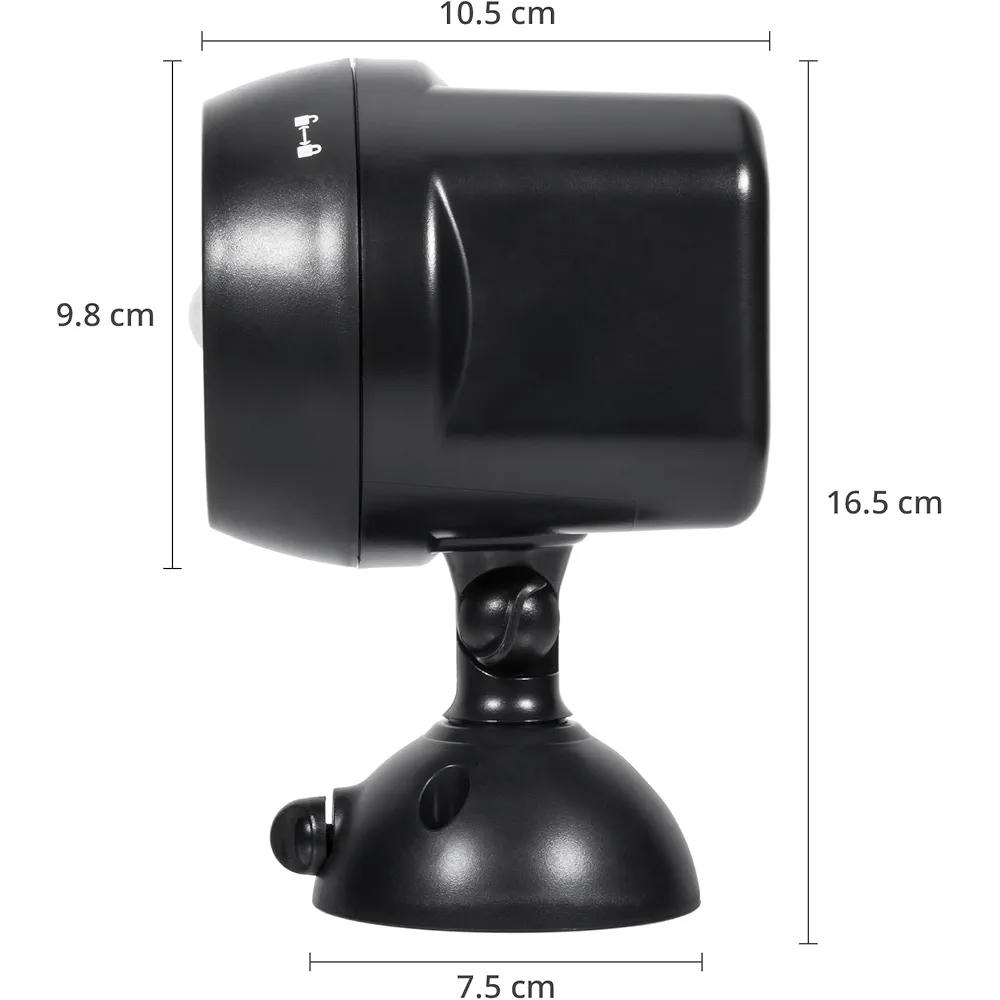Paquete de 2 Apliques de Pared Exterior Sin Cables, Focos LED Con Sensor de Movimiento, Resistentes a la Intemperie, Batería, Iluminación para Exterior (Color Negro)