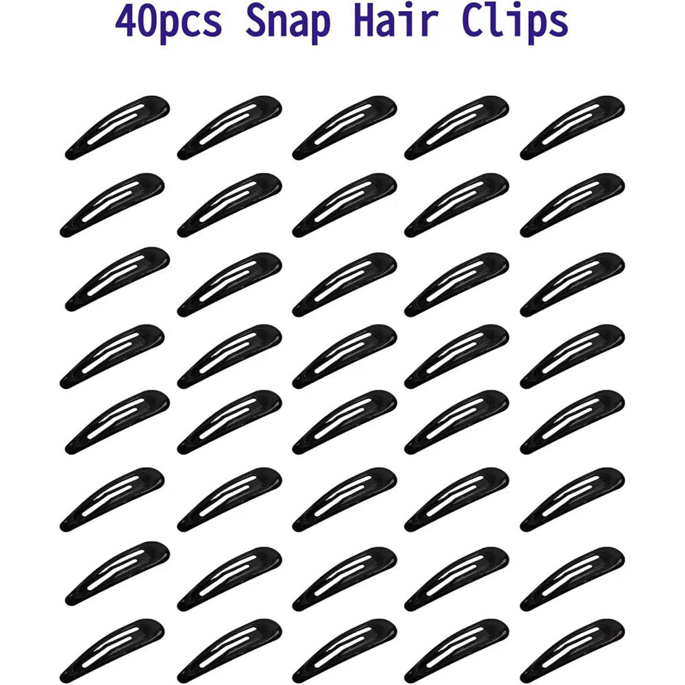 Pinzas para el Cabello de Metal Pequeñas, 40 Piezas de Horquillas para Mujer y Niña, Accesorios Prácticos en Color Negro y Combinaciones Variadas