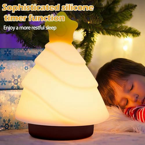 Luz Nocturna Infantil LED en Silicona, Lámpara Táctil USB con 6 Colores Ajustables, Ideal para Niños y Decoración Festiva, multicolor RGB