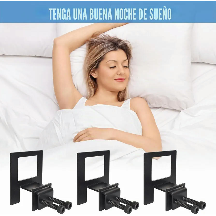 Soporte antideslizante para colchón de 6 piezas, ajustable y duradero, color negro