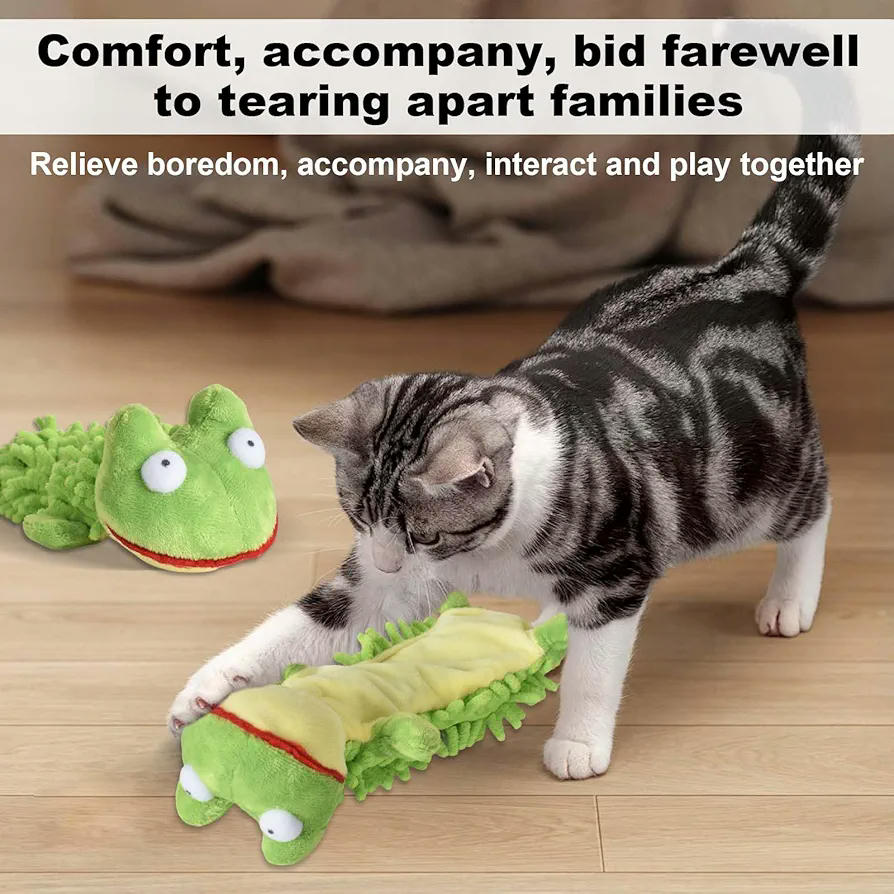 Juguete de Peluche para Perros Vera, Juguete Chirriante para Cachorros, Masticar y Jugar, Interactivo, Compatible con Todas las Razas, Color Verde