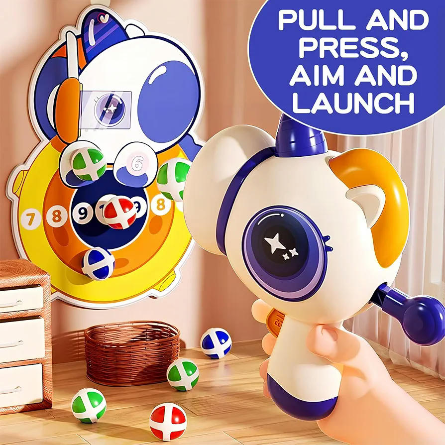 Juego de Dardos Unicornio, Juego de Lanzamiento de Dardos para Niños, con 6 Bolas Adhesivas, Plegable y Portátil, Ideal para Interiores y Exteriores