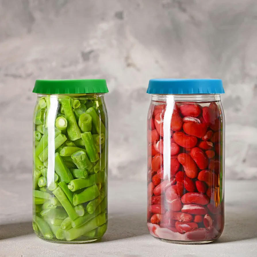 6 Tapas Reutilizables de Silicona para Latas de Bebidas - Antipolvo y Prácticas - Multicolor