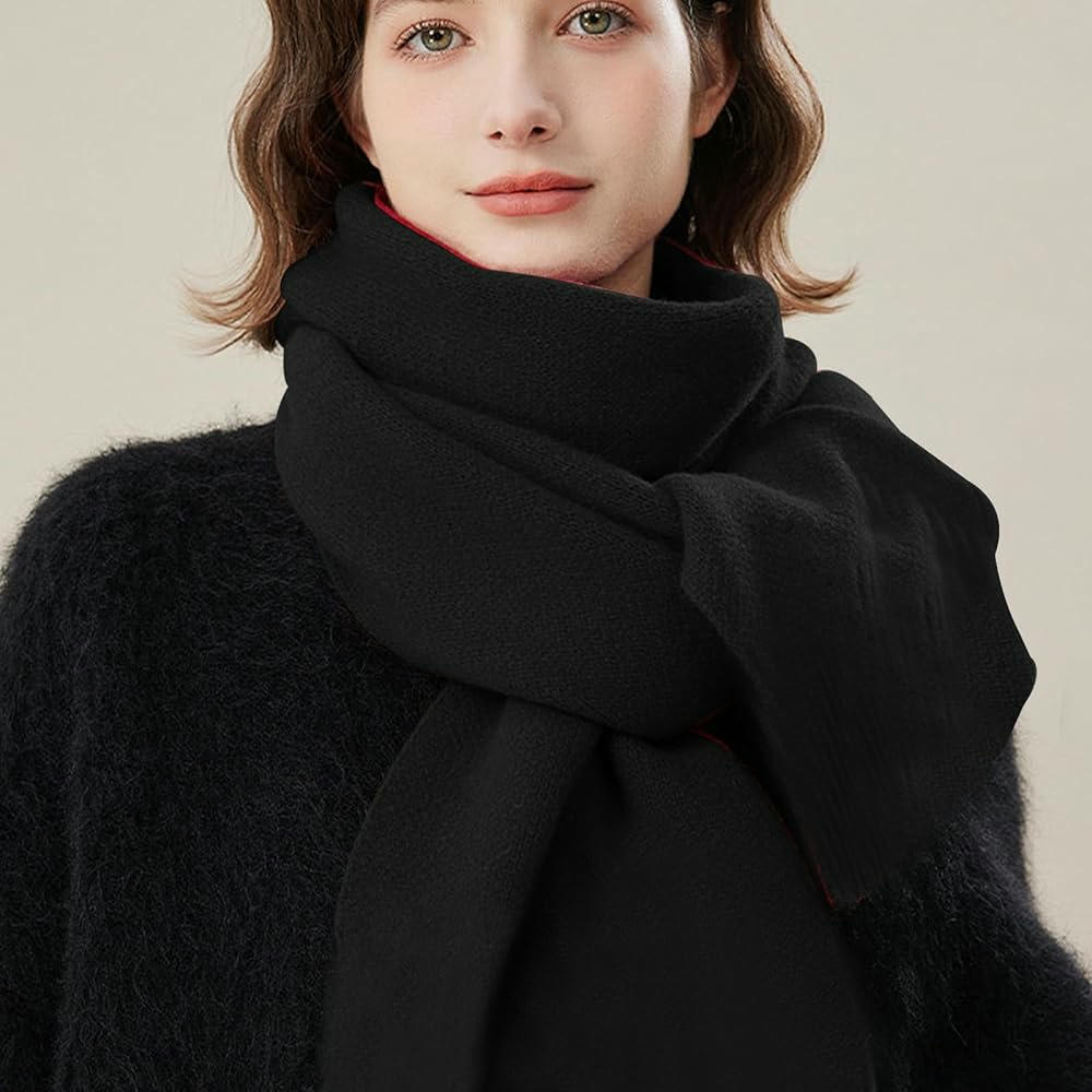 Bufanda de invierno unisex, 200 x 60 cm, punto acrílico, suave y térmica, ideal para exterior, color gris