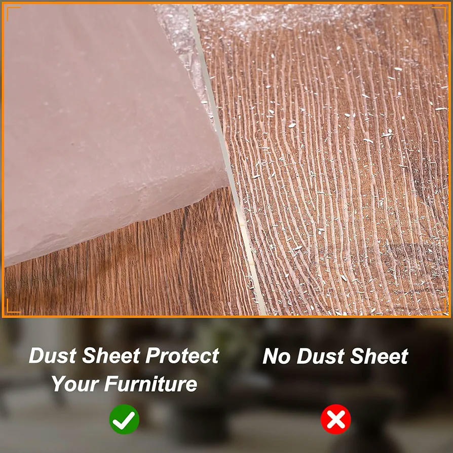Rollo de película antipolvo 400 cm x 20 m, plástico protector para muebles, cubre todo, película enmascaradora para pintura y decoración