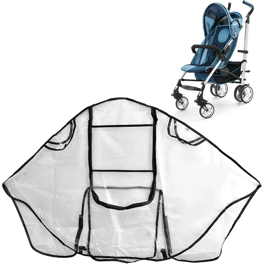 Protector de Lluvia Universal para Silla de Paseo Transparente