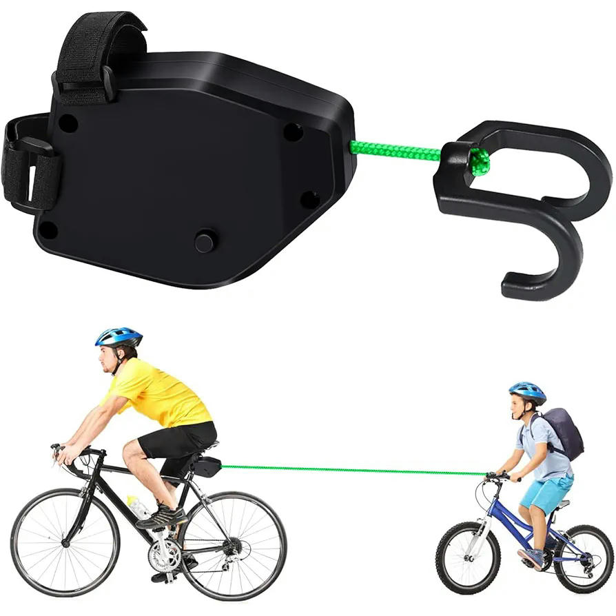Cuerda de Remolque para Bicicleta Infantil de 2.5 m, Cuerda Retráctil de Tracción para Padres e Hijos, Compatible con Bicicletas de Montaña y Comunes, Soporta 230 kg