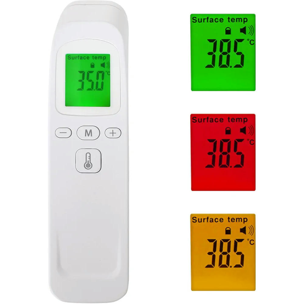 Termómetro Digital Infrarrojo para Bebés y Adultos con Función de Silencio y Alarma de Fiebre (Blanco)