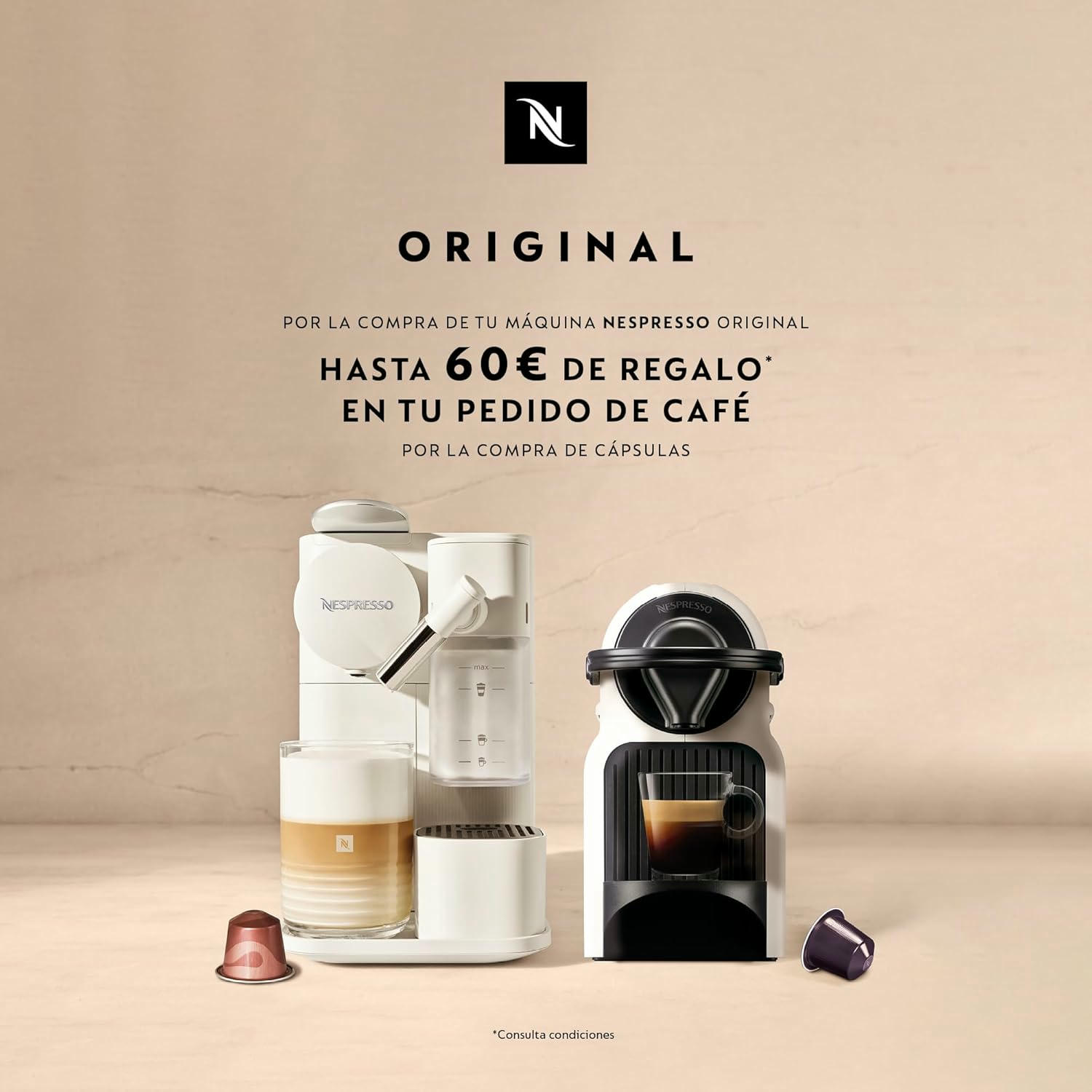 Nespresso De'Longhi Inissia EN80.B - Cafetera monodosis de cápsulas Nespresso, 19 bares, apagado automático, color negro