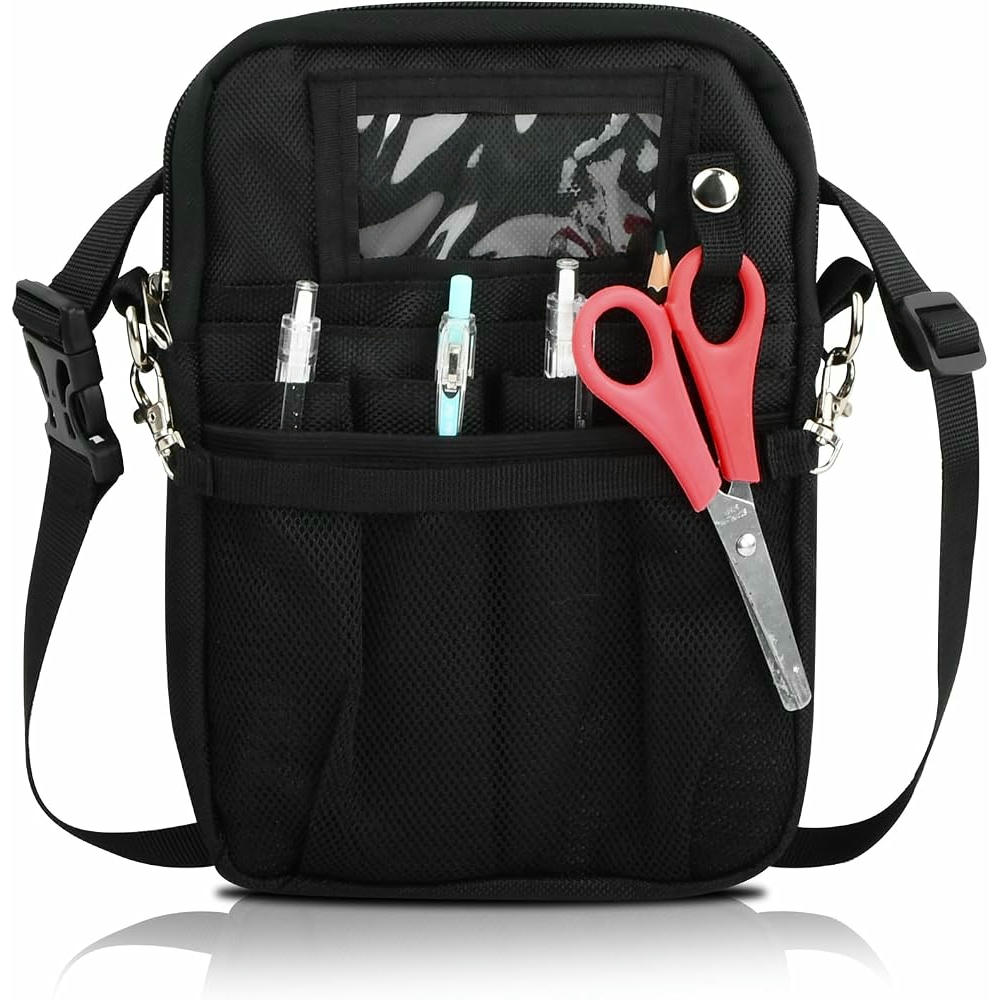 Riñonera para Enfermeras, Bolsa de Trabajo con Cinturón para Accesorios Médicos (Negro) - No incluye accesorios