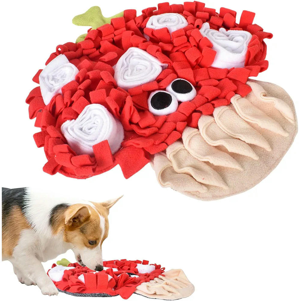 Snuffle Mat for Pets in Mushroom Shape, Mental Stimulation and Stress Relief, mushroom shape, perfect for Cats, Dogs, Rabbits