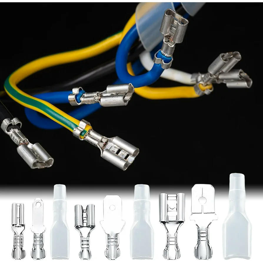 Conector de Cable Eléctrico: Terminales Eléctricos y Empalmes para Cables Eléctricos Macho y Hembra para Conexión Segura - Paquete de 210 Piezas