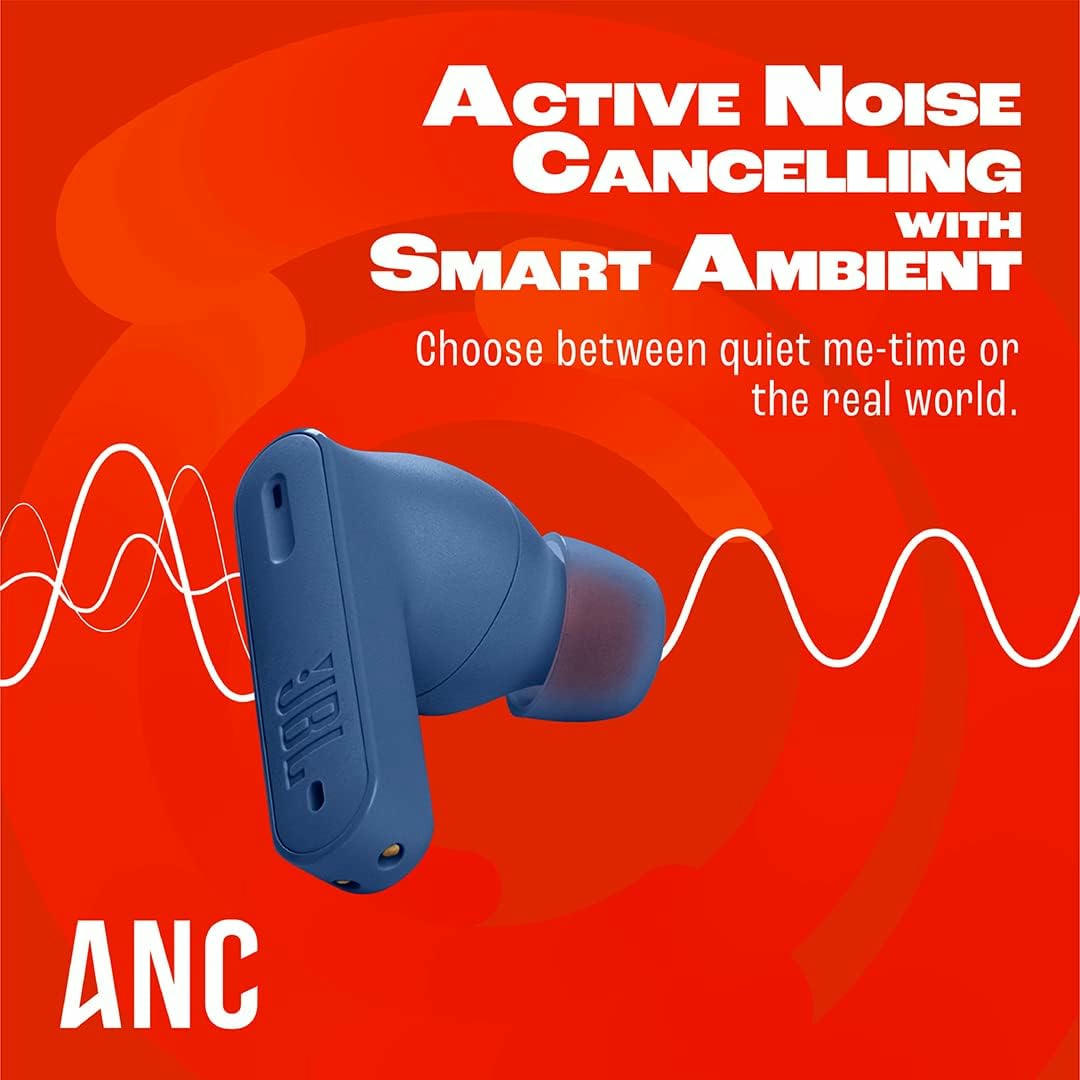JBL TUNE 230NC TWS Auriculares inalámbricos In Ear True Wireless Bluetooth IPX4 con micrófono incorporado para música, deportes y llamadas, hasta 40h de batería, estuche de carga, azul