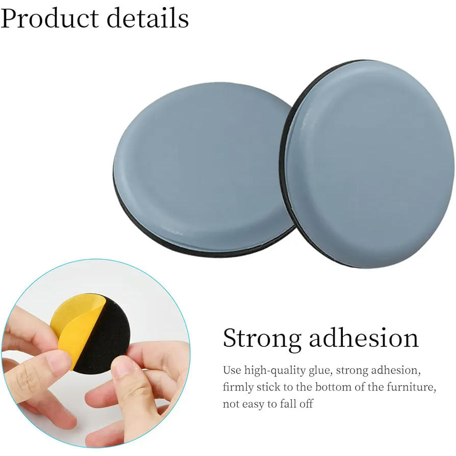 Deslizadores autoadhesivos para muebles, 10 unidades de almohadillas para suelos de madera, deslizadores de sofá, mesa y silla, antideslizantes