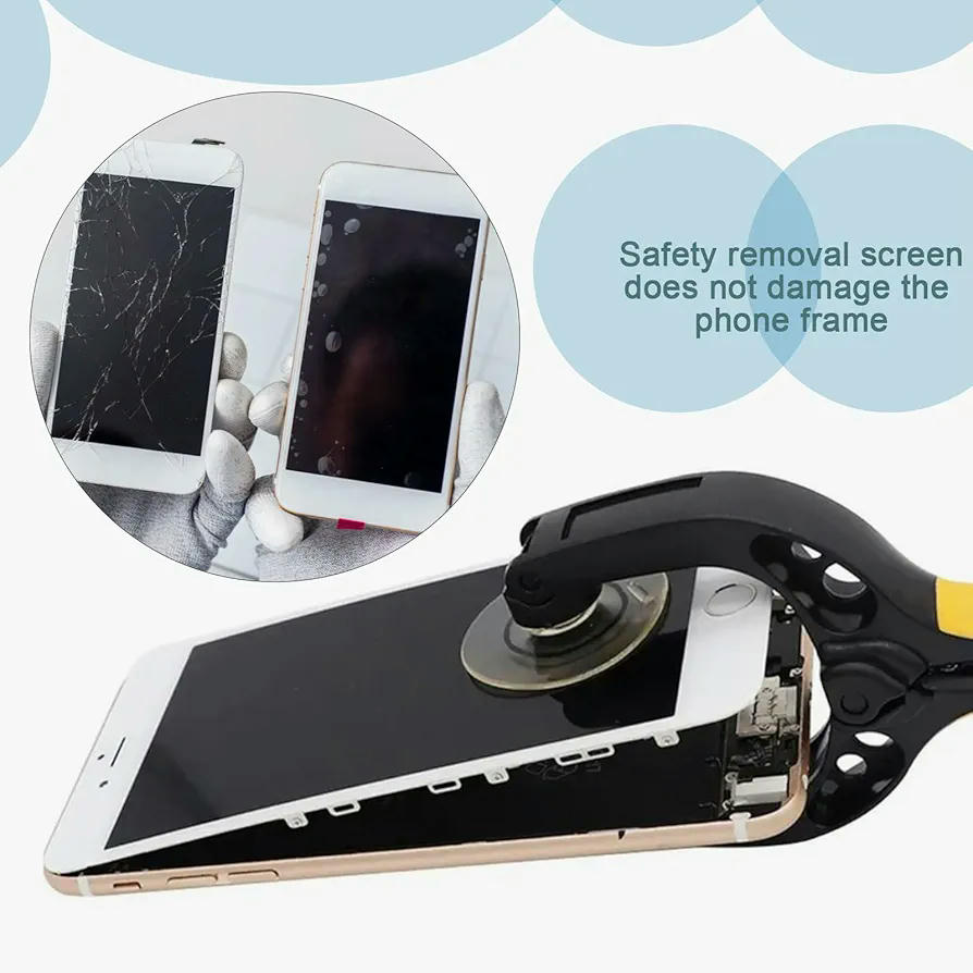 Herramienta de Apertura para Pantallas LCD, 2 Piezas, Alicates y Ventosas para Teléfonos Móviles y Tabletas, Herramienta Profesional de Reemplazo