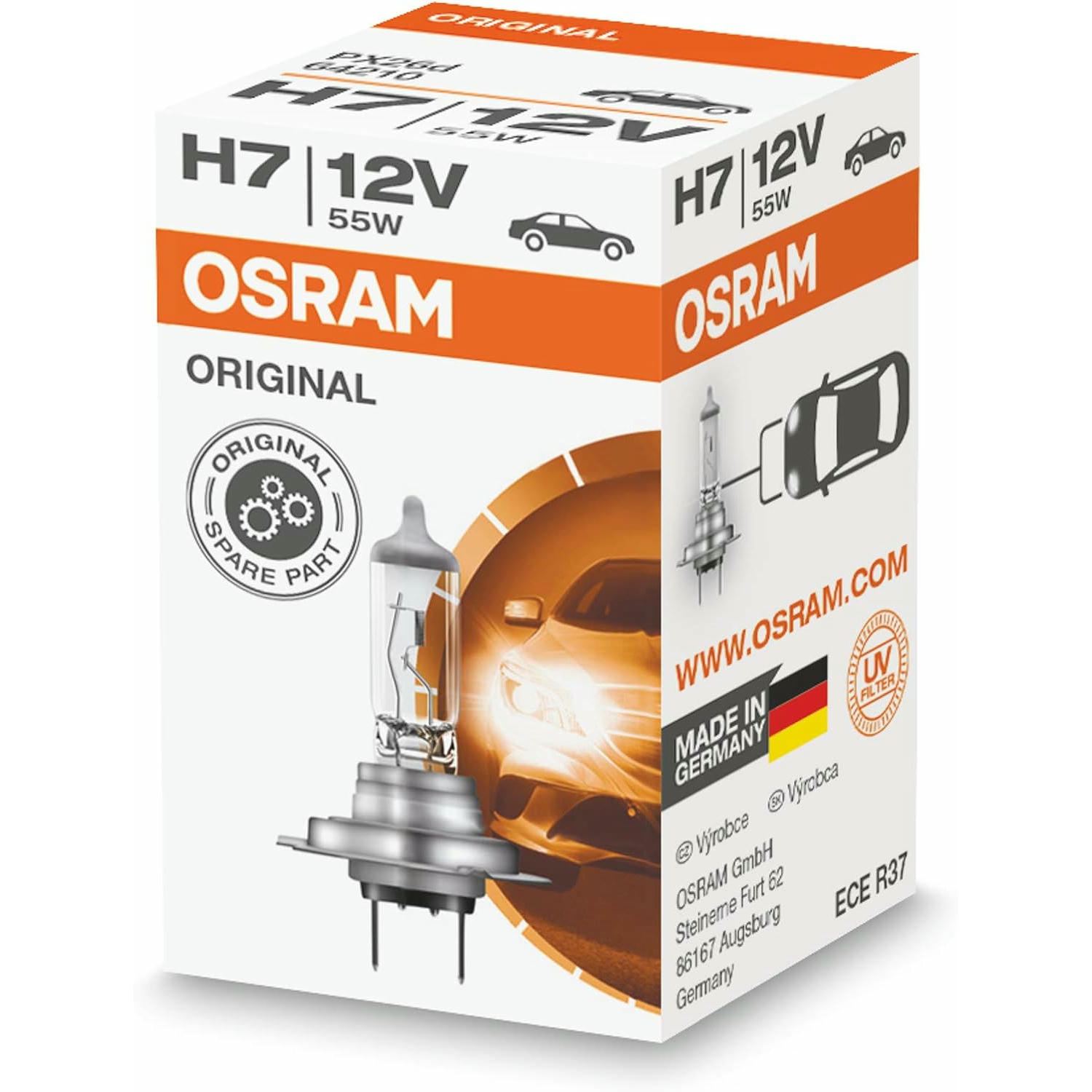 OSRAM ORIGINAL LINE Halógeno 12V, H7, Carton folding box (1 lamp)
