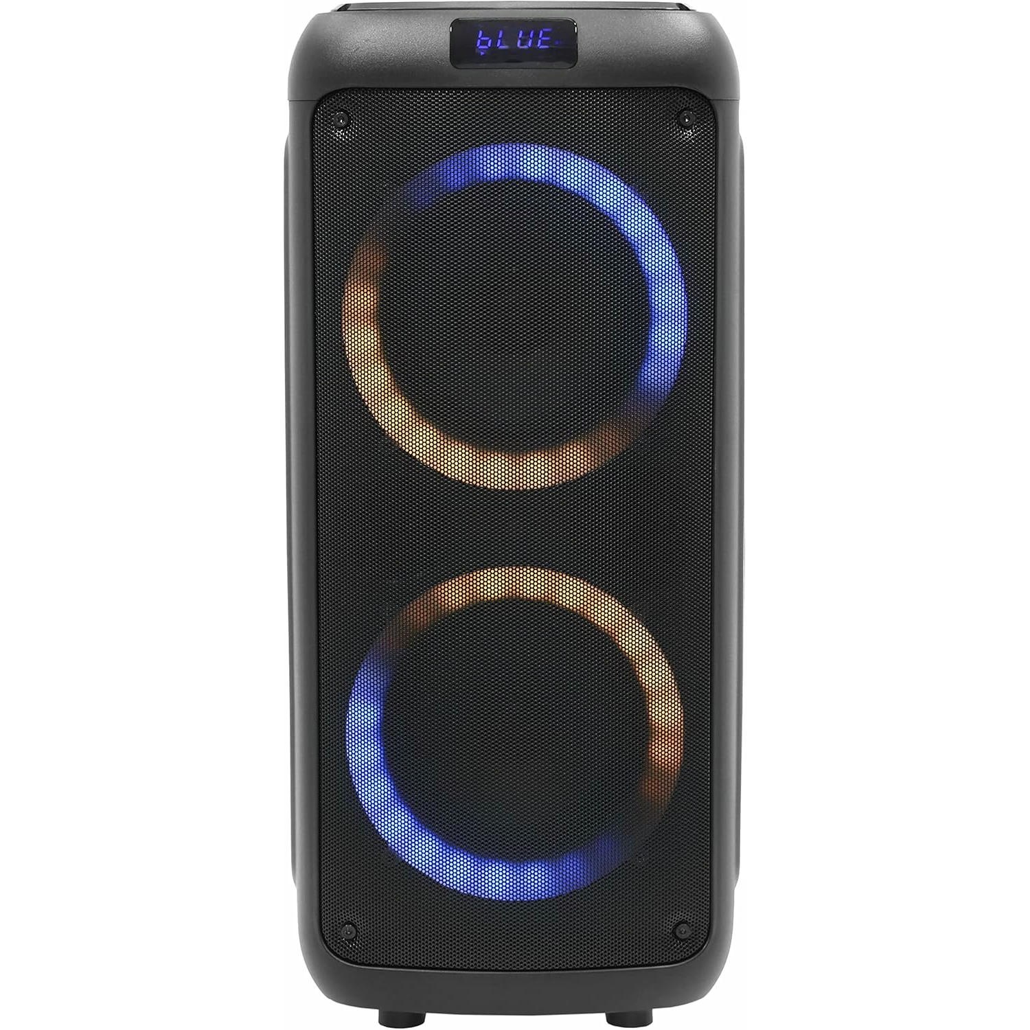BoomTone DJ Boomaster 300 Altavoz Bluetooth luminoso LED portátil potente 250W, Altavoz Karaoke, Bluetooth inalámbrico, TWS, Recargable USB, sintonizador, lector USB/tarjeta SD.