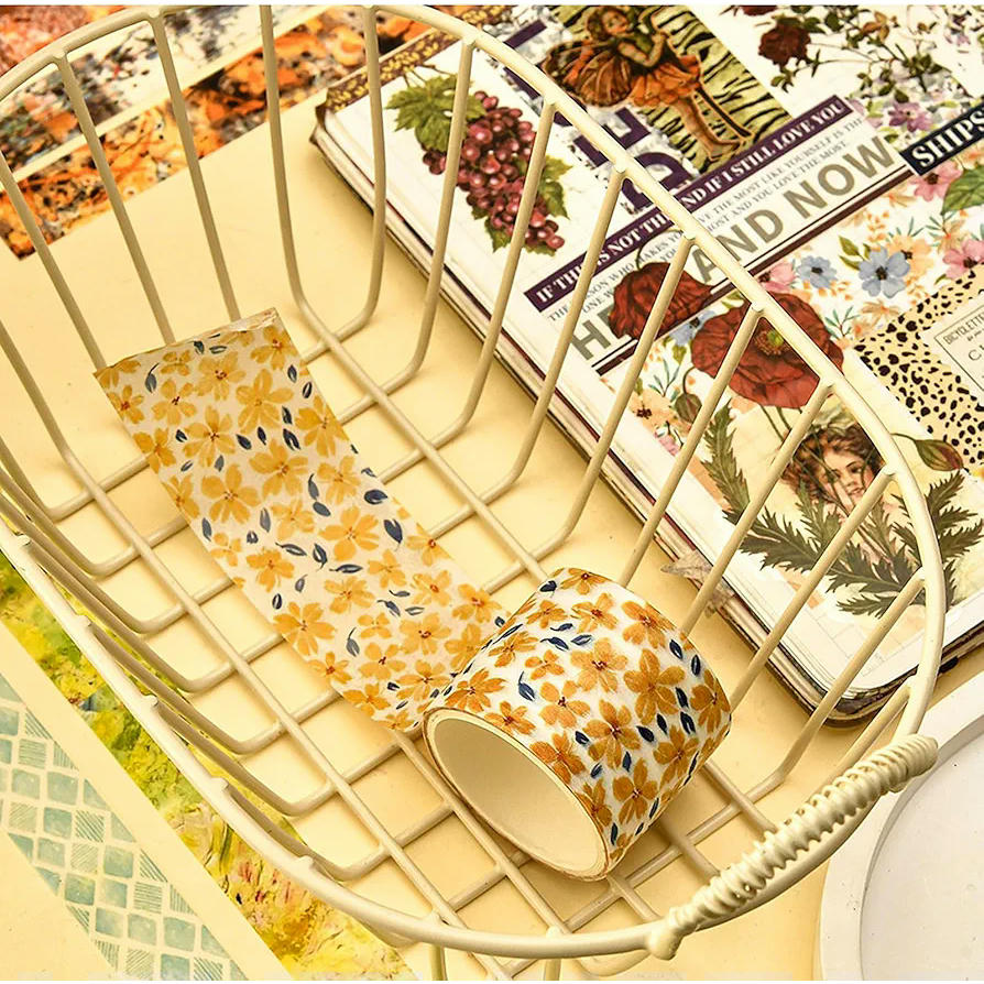 Juego de 16 Rollos de Cinta Washi Vintage, 15/20/30 mm, Cinta Decorativa Multicolor para Manualidades, Diarios y Álbumes, Perfecta para Creatividad