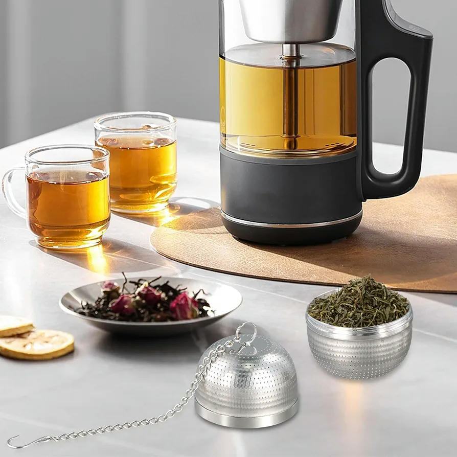Coladores de Té de Acero Inoxidable, Infusores para Té Suelto, 2 Piezas, Filtros para Taza y Tetera, Diseño Elegante y Funcional