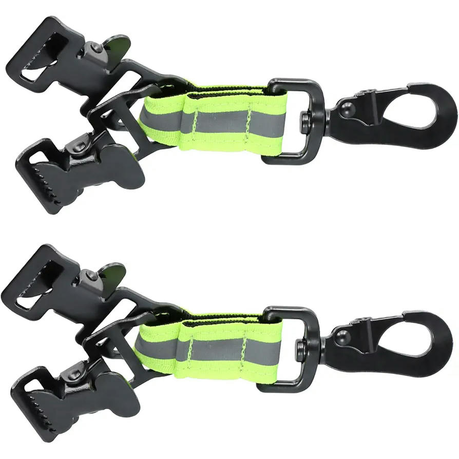 2 Piezas Clips para Guantes, Pinza de Seguridad Guante ​con Mosquetón Clip, Doble Colgar Guantes Clip, Clip de Sujeción de Guantes, para Guantes de Trabajo, Toallas, Trabajo de Seguridad