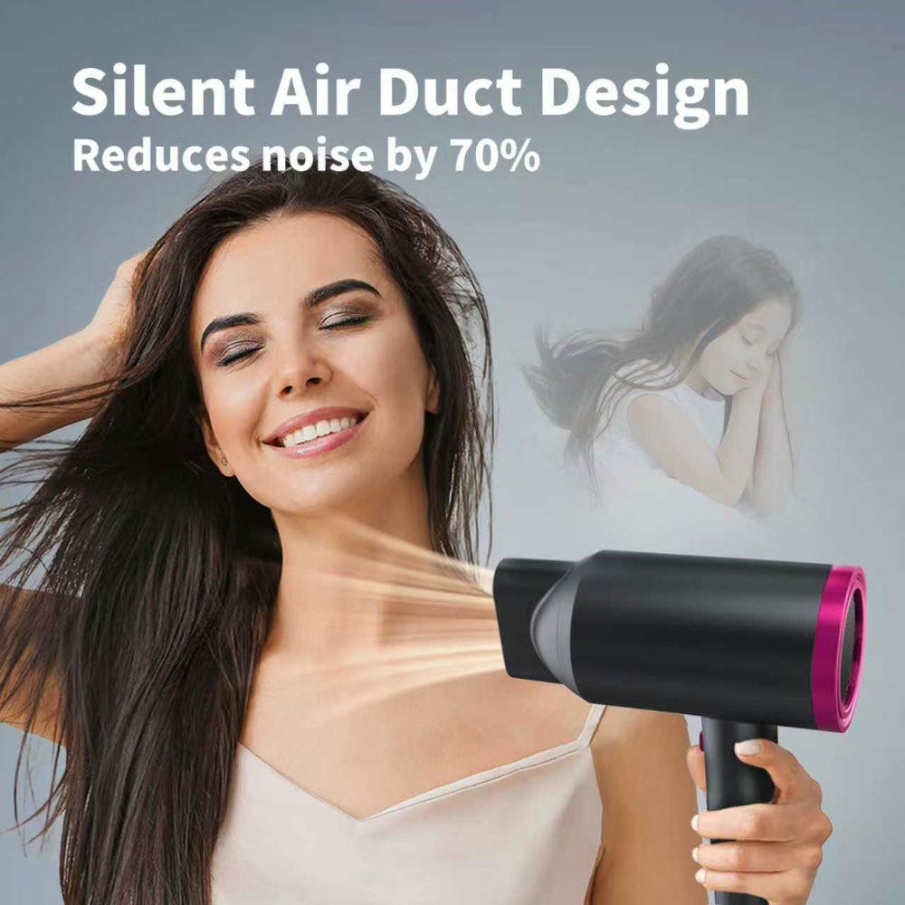 Secador de Pelo Profesional 1800W, Secador Iónico con Boquilla y Difusor, Secado Rápido y Control de Temperatura