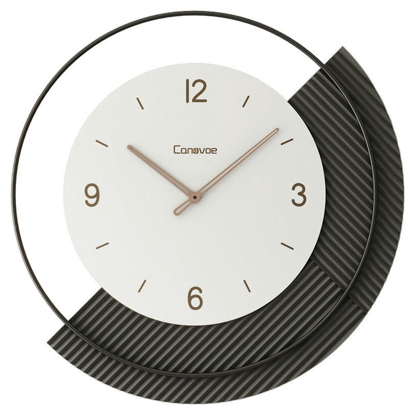 Reloj de pared moderno, diseño minimalista, marca destacada, silencioso, ideal para sala de estar (color blanco y negro)