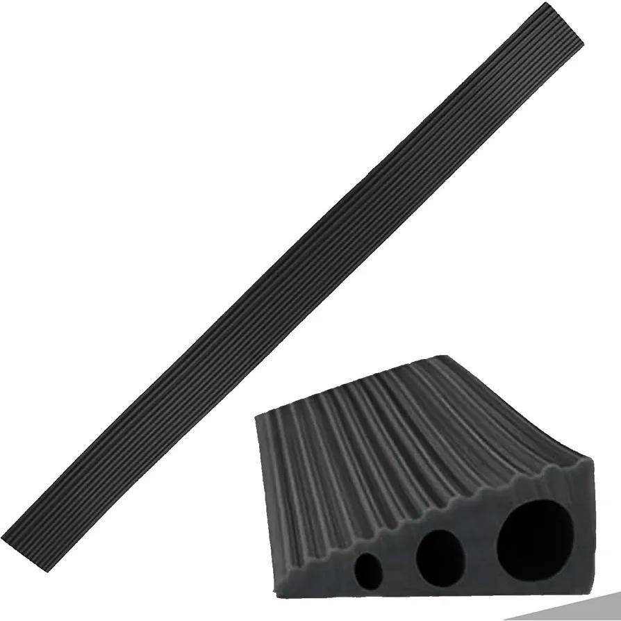 Rampa de umbral de puerta de goma antideslizante 90 x 2 x 6 cm, portátil y ligera, ideal para sillas de ruedas y accesibilidad