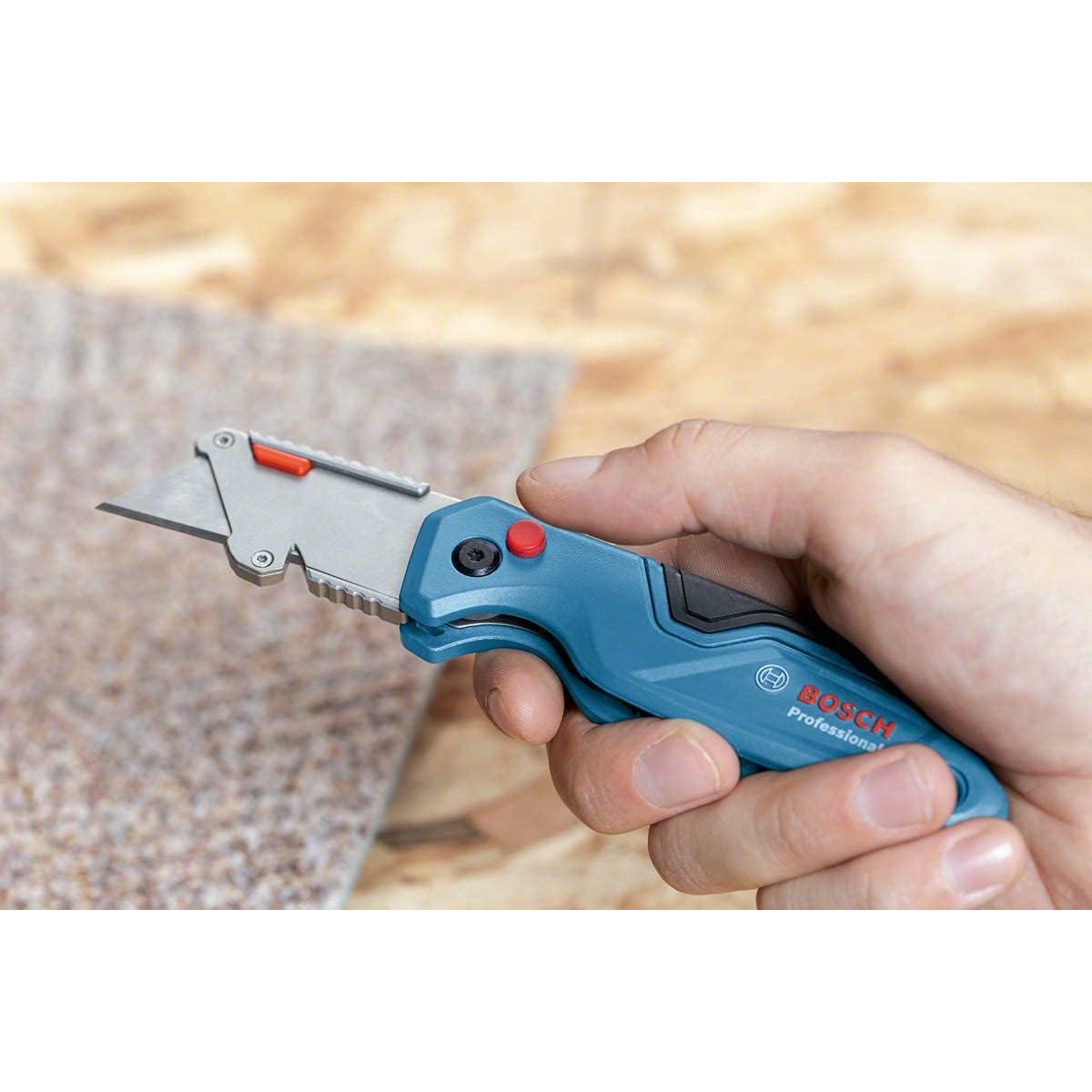 Bosch Professional - Navaja universal plegable (3 cuchillas trapezoidales)