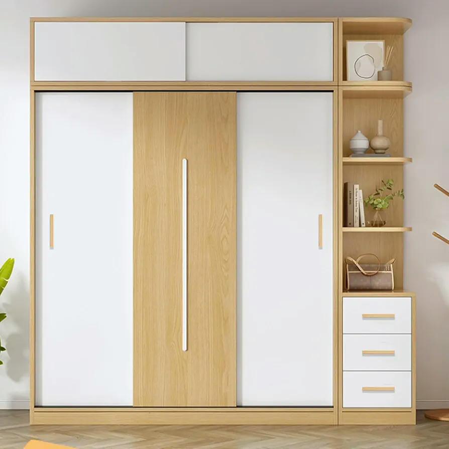Juego de 4 Tiradores de Cajón de Madera, 128 mm, Tornillos Incluidos, para Cocinas y Muebles