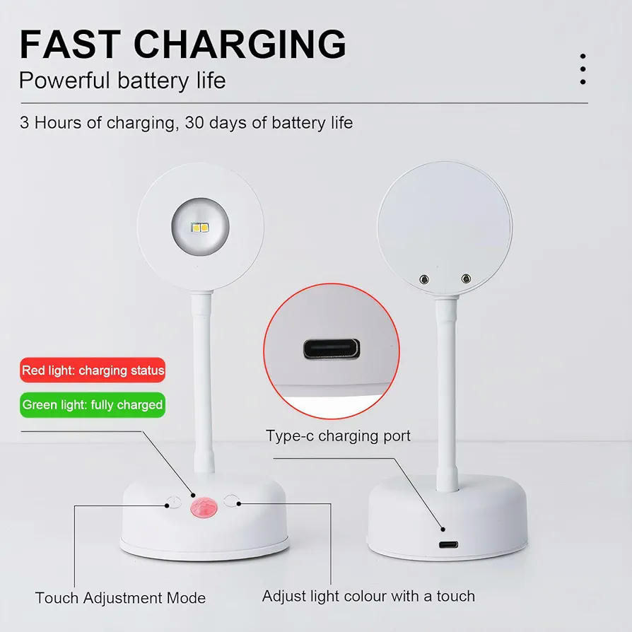 Aplique LED de Pared con Sensor de Movimiento y Carga USB, Luz Regulable para Interiores (Blanco)