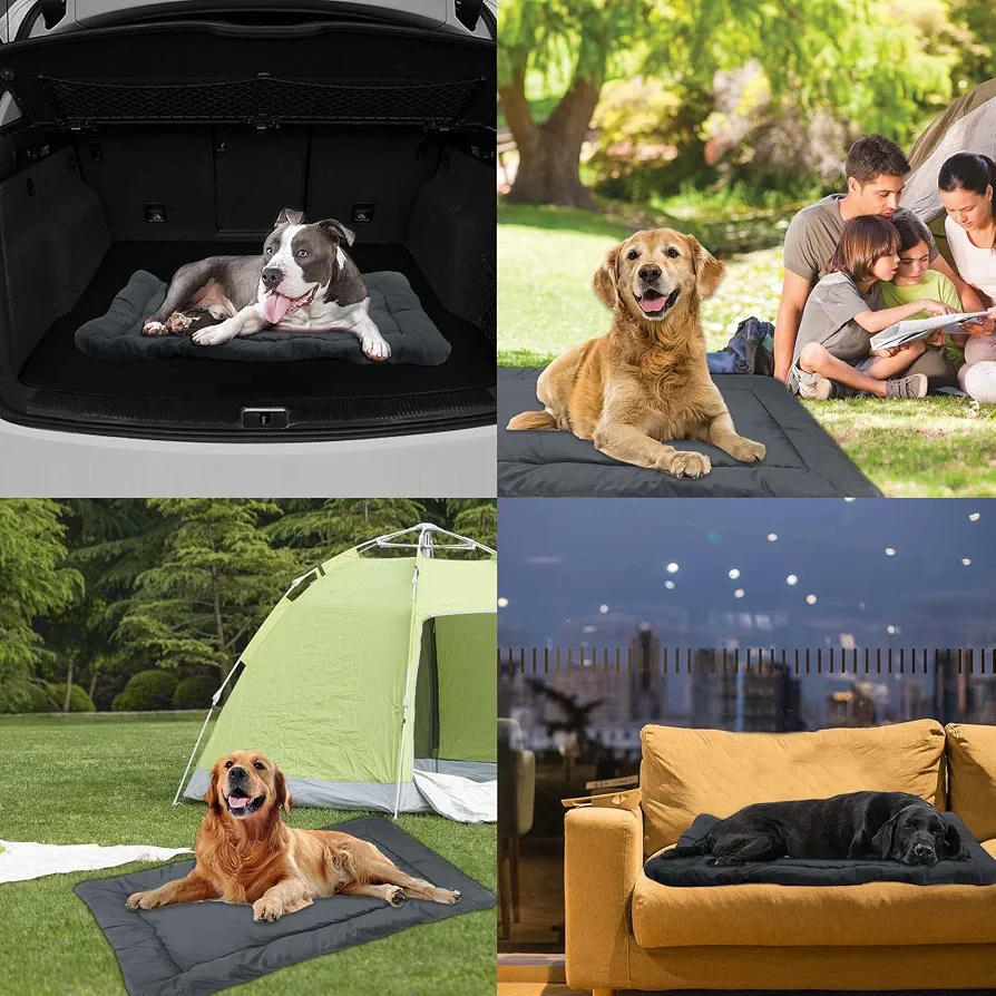 Colchoneta Plegable Impermeable para Perros y Gatos, 90x60cm, Lavable y Portátil