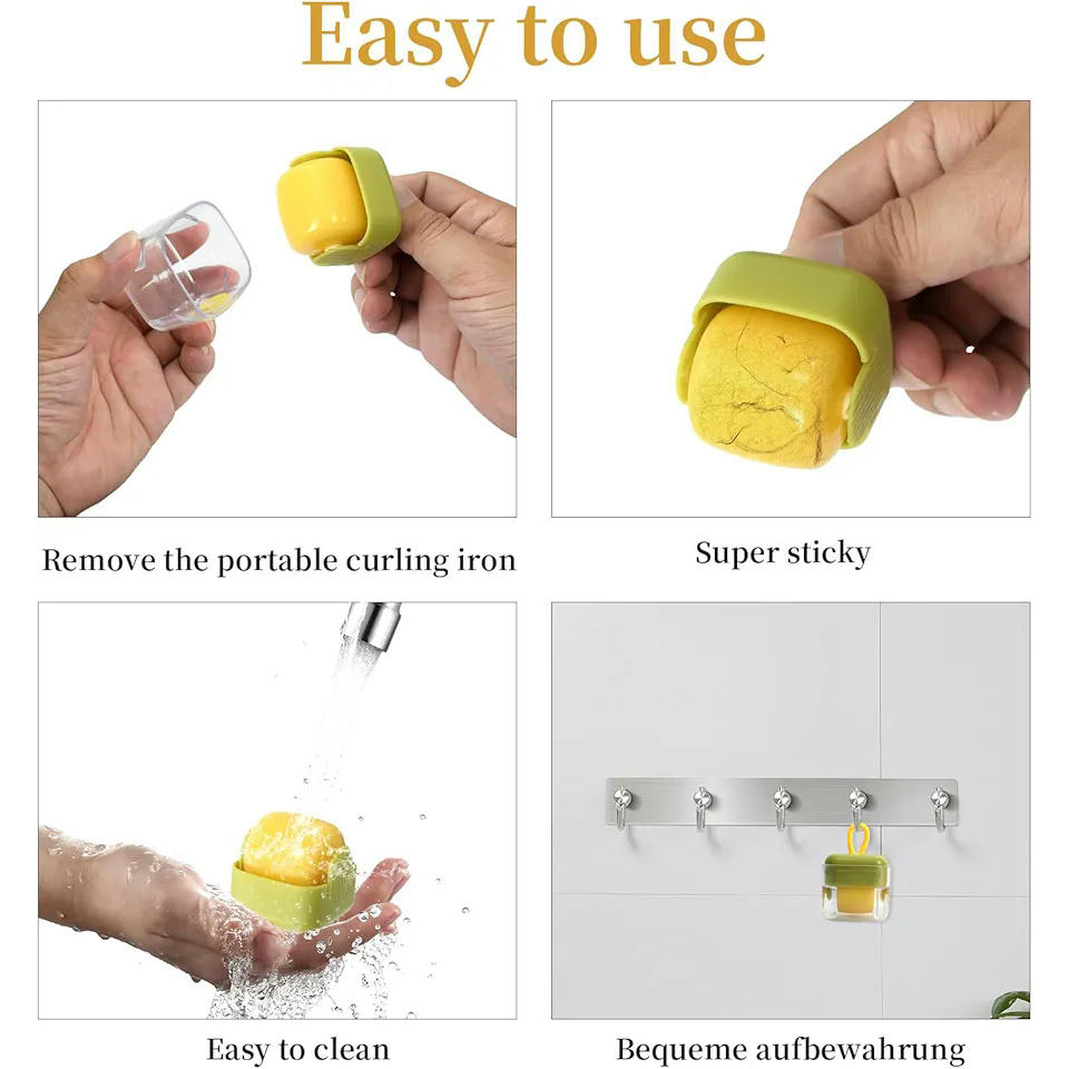 Mini Rodillo Quitapelusas Reutilizable 3 Piezas, Roller de Pelusa Lavable de Gel para Ropa y Viajes, Removedor de Cabello de Mascotas, Compacto y Eficaz (Color Amarillo)