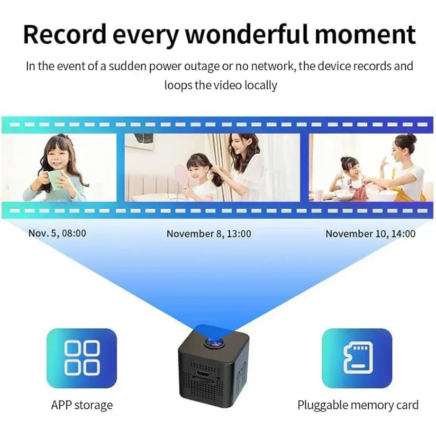 Mini Cámara espía oculta HD 1080P inalámbrica, modelo de vigilancia para interiores, compatible con WiFi, ideal para seguridad del hogar y mascotas