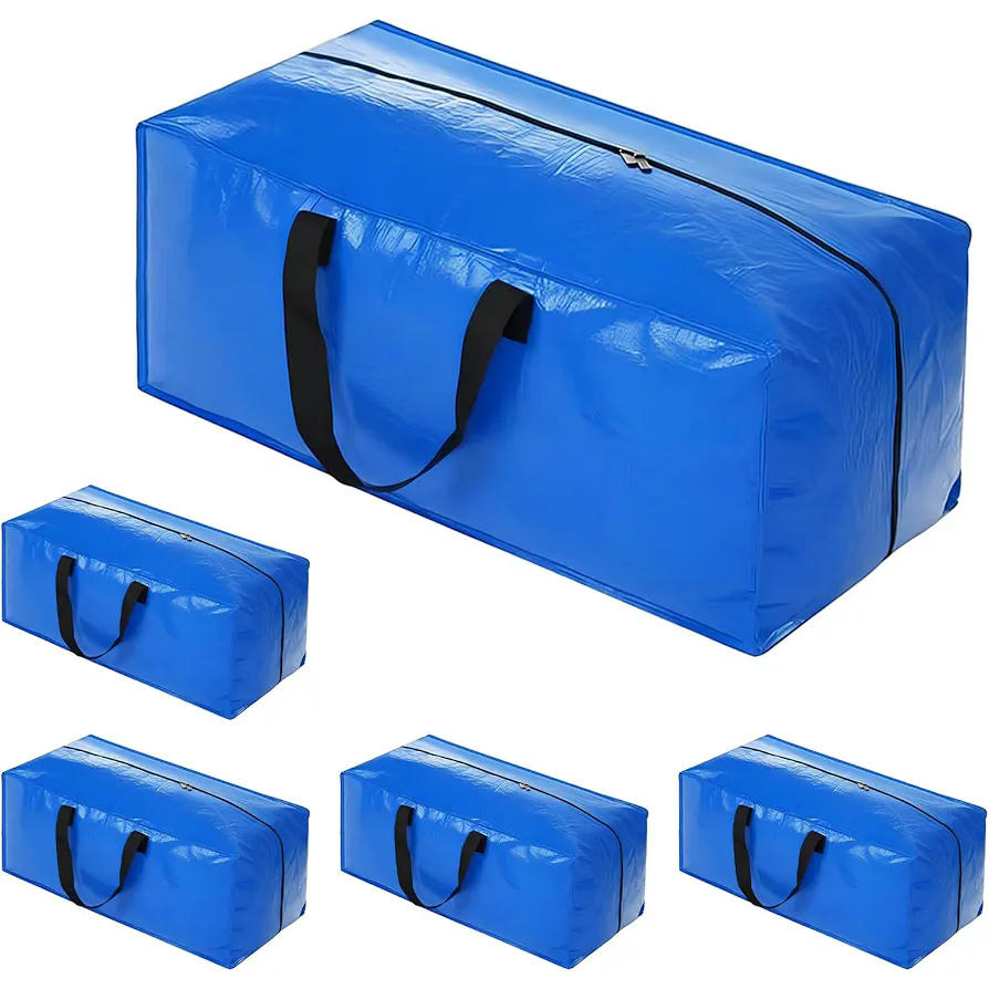 Paquete de 5 Bolsas Plegables de 100 Litros, Ideal para Almacenamiento de Ropa y Edredones, Versátil para Deporte, Mudanzas y Viajes