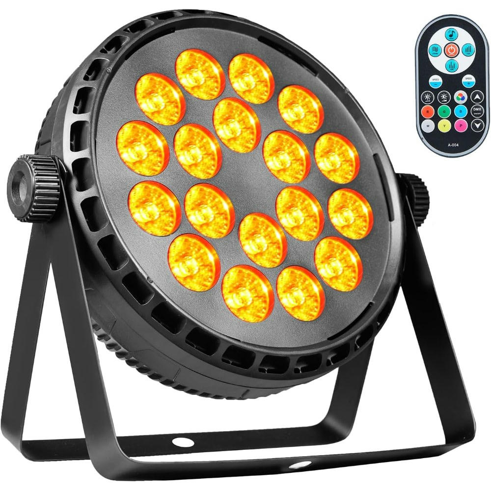 Luces Par de 80 W RGBW 4 en 1 LED con control remoto - Ideal para eventos y espectáculos