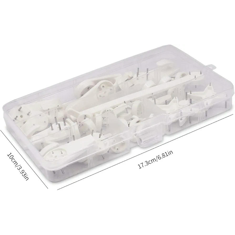 Kit de 42 Ganchos Adhesivos No Más Clavos, Conjunto de Ganchos Multimodelos, Fáciles de Instalar y Resistentes para Colgar Cuadros y Otros Artículos, 7 tamaños