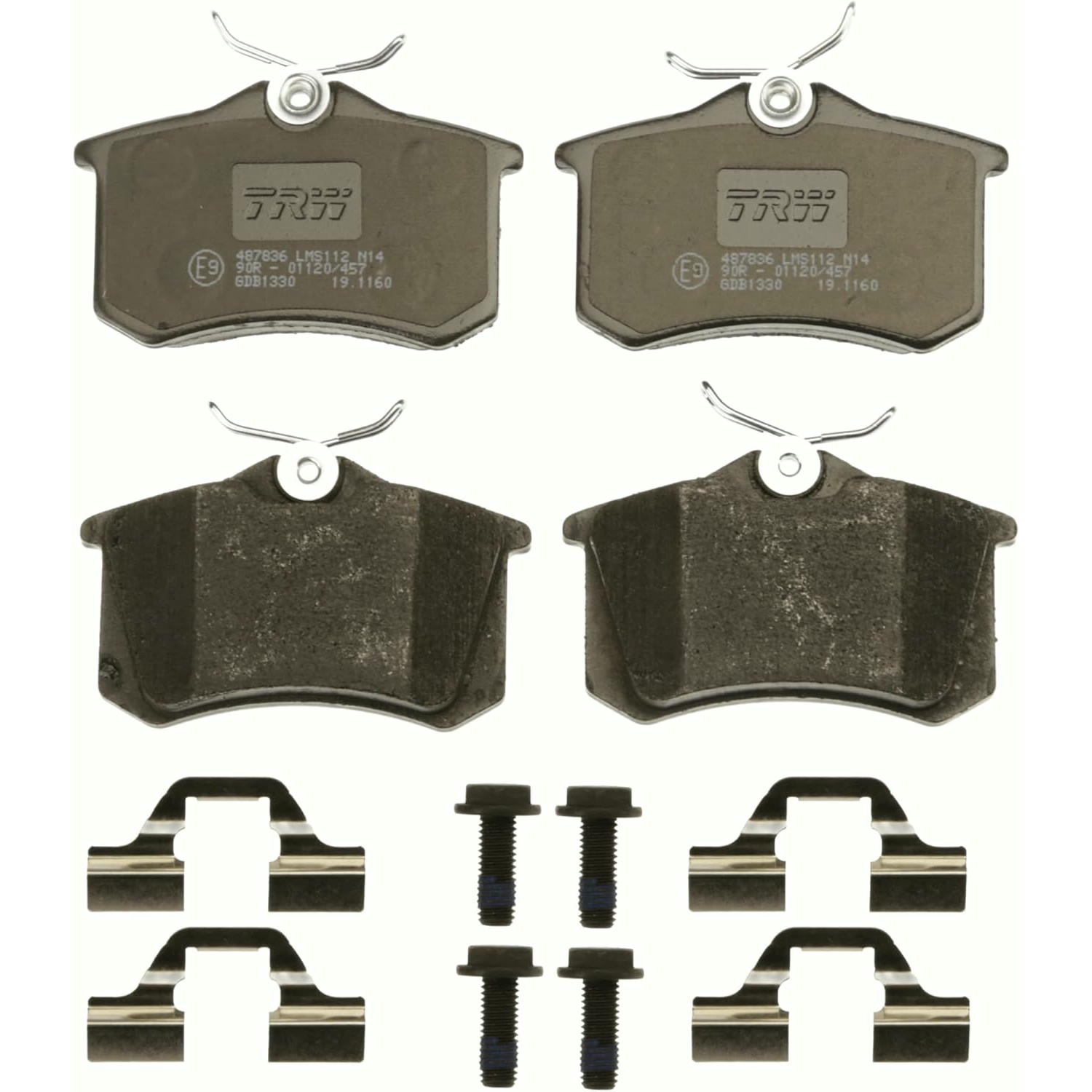 TRW GDB1330 Pastillas de Freno Juego de 4 para Seat Ibiza III (6L1) 2002-2009 Eje Trasero y otros vehículos