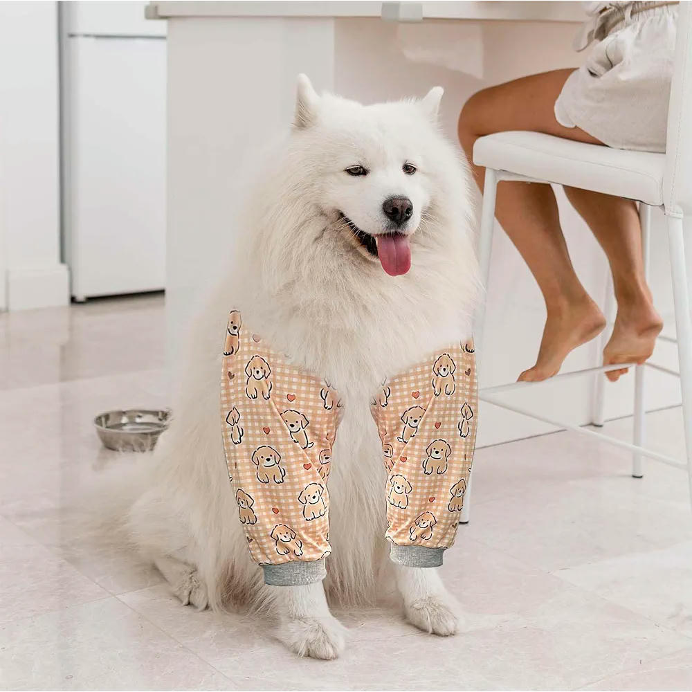 Protector de Codos para Perros - Coderas Transpirables para Prevenir Callos y Heridas (Beige)