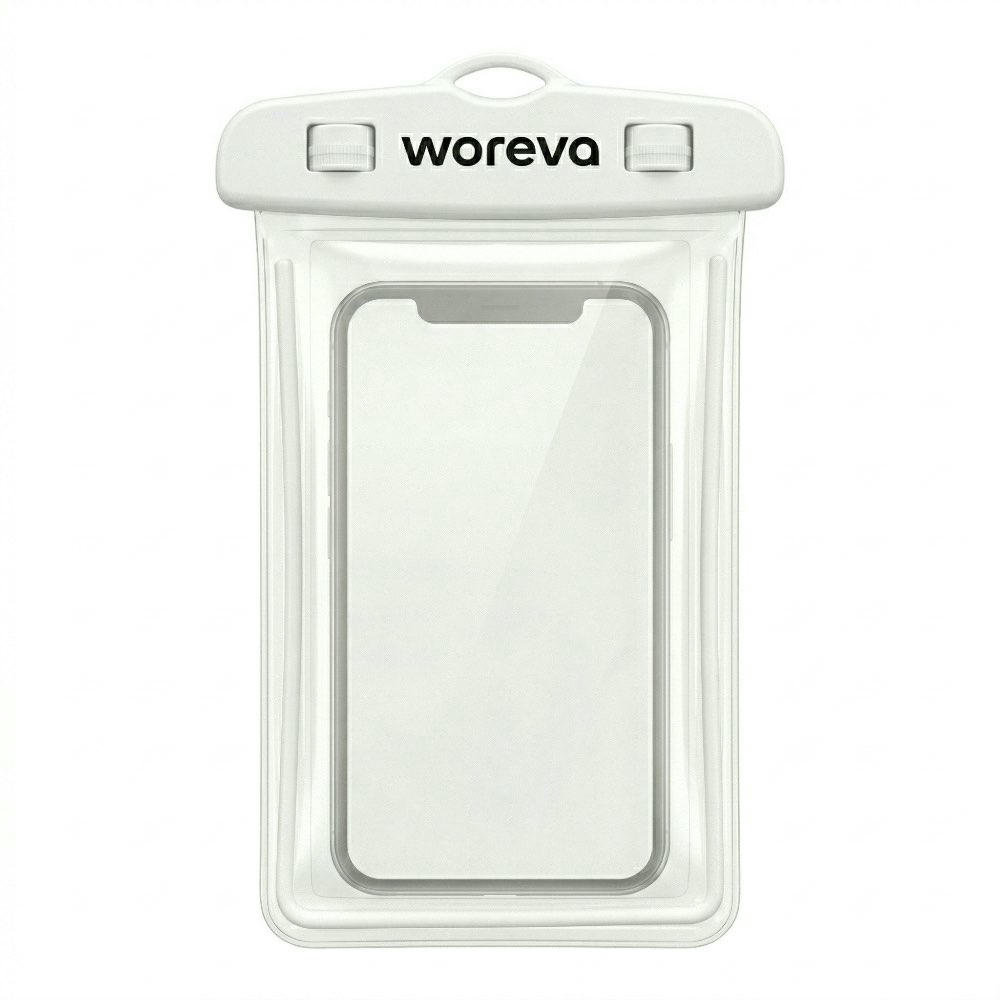 WOREVA Funda impermeable para móvil hasta 6.9 pulgadas, compatible con smartphones grandes, accesorio ideal para paddle surf (Color Blanco)