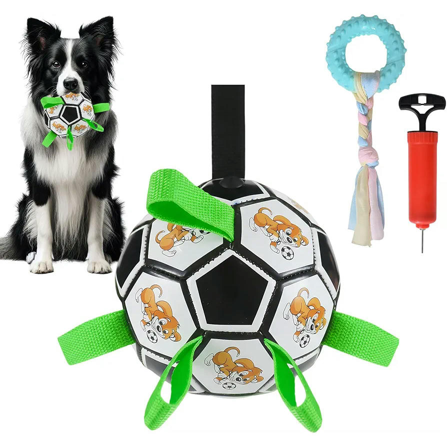 Pelota Interactiva para Perros con Bomba de Aire y Cuerda Masticar - Juguete de PVC Resistente