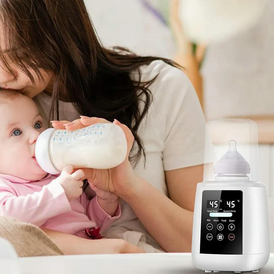 Calentador de biberones multifuncional, 6 en 1 con apagado automático, ideal para leche y alimentos para bebés