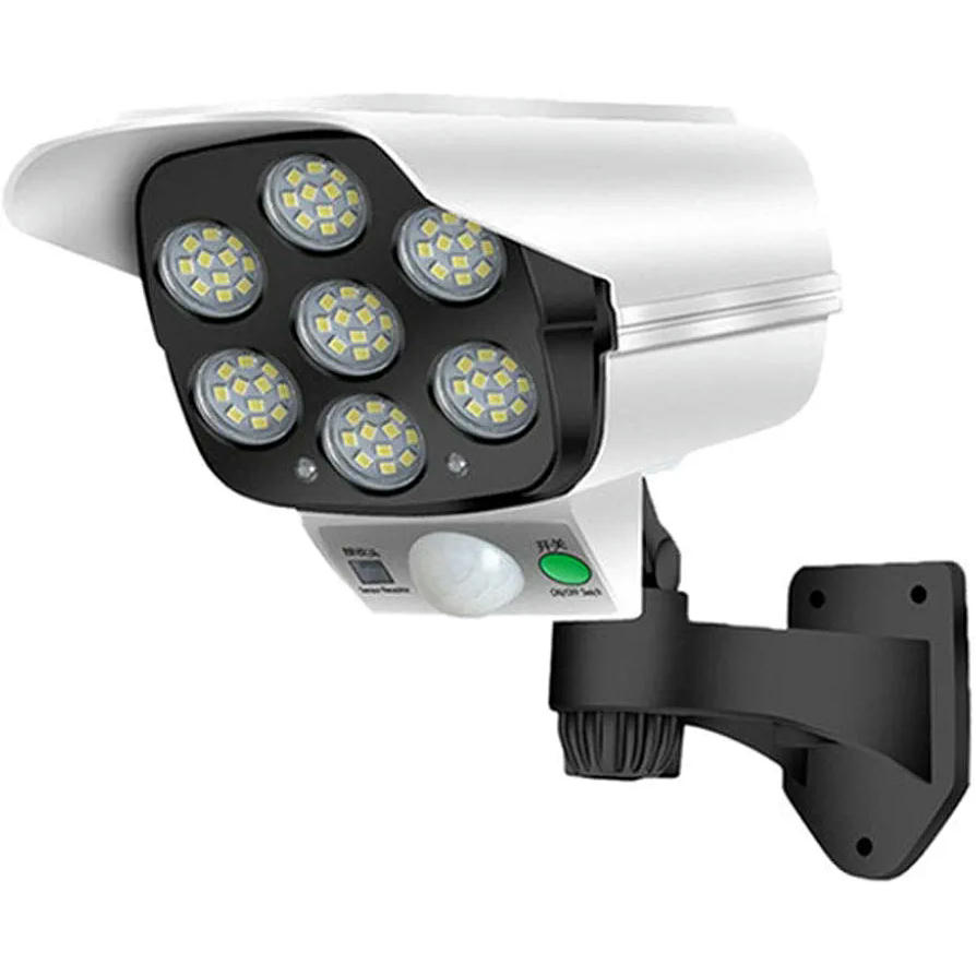 Luz Solar LED Al Aire Libre con Sensor de Movimiento y 77 LEDs para Seguridad de Jardín